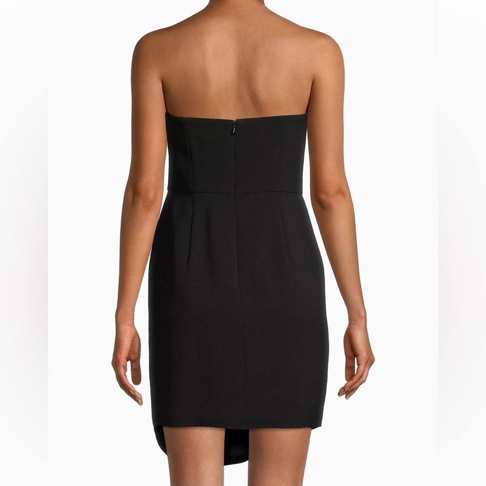 NWT LIV FOSTER ASYMMETRIC HEM SHORT COCKTAIL AND PARTY DRESS BLACK SIZE 12 - Picture 5 of 12